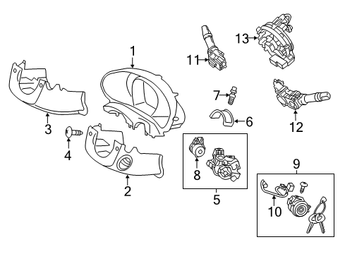 Switch Assembly-Lighting & Turn Signal Diagram for 93410-1U111