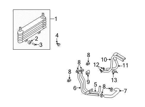 Hose-Oil Cooling Return Diagram for 25421-1G400-AAA