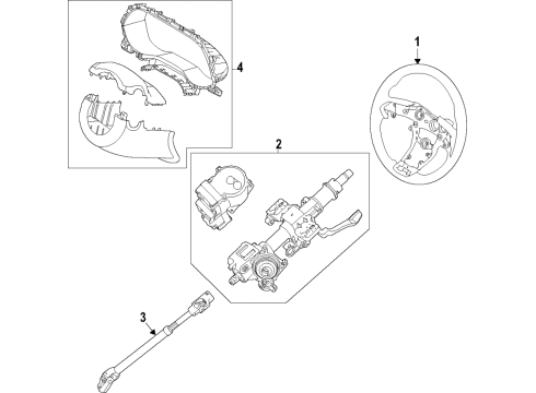 SHROUD-STEERING COLUMN UPR Diagram for 84850-S8000-RBD