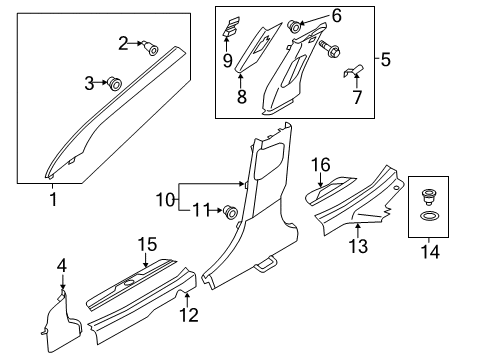Trim Assembly-Rear Door Scuff LH Diagram for 85875-3X000-HZ
