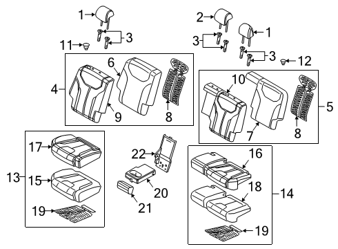 HEADREST ASSY-REAR SEAT CENTER Diagram for 89705-S8230-UDE