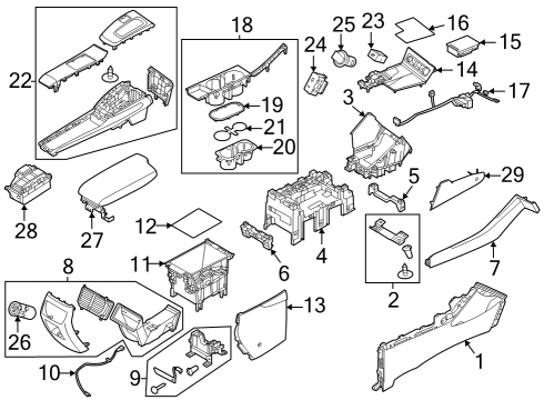 COVER ASSY-CONSOLE UPR Diagram for 84650-L1020-NVC