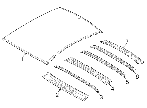 RAIL-ROOF CTR NO.3 Diagram for 67162-KL000