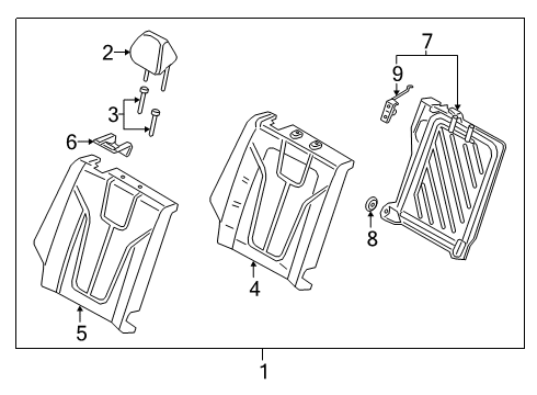 HEADREST ASSY-FRONT SEAT Diagram for 89700-J3100-PNA