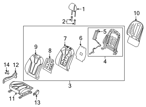 SHIELD COVER-FR SEAT OTR,RH Diagram for 88291-J3000-NNB
