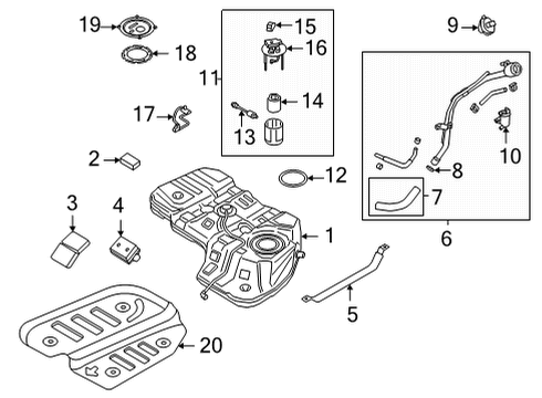 PAD-FUEL TANK Diagram for 31132-P2000