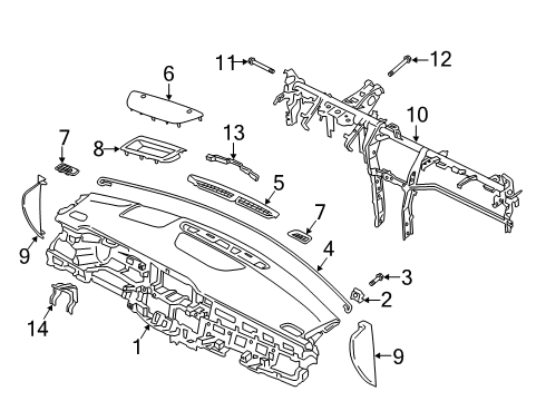 BAR ASSY-COWL CROSS Diagram for 84410-S8CA0
