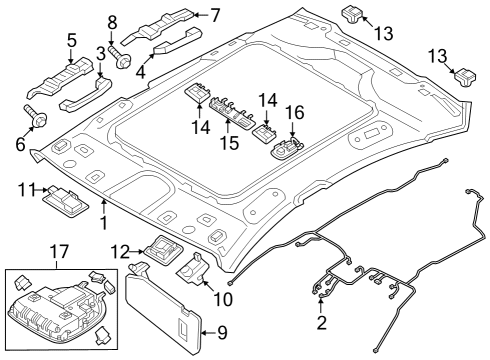 SPEAKER ASSY-SIDE HEAD LINING Diagram for 96367-T4500