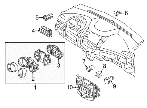SWTICH Assembly-Button Start Diagram for 95430-A5700