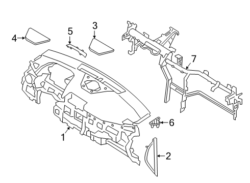 BAR ASSY-COWL CROSS Diagram for 84410-K4AF0