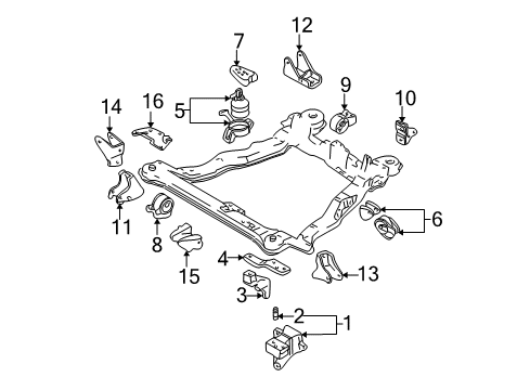 21810-2C200 Genuine Hyundai Bracket Assembly-Engine Mounting