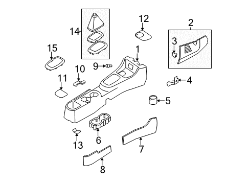 Tray-Floor Console Diagram for 84613-1E000-QS