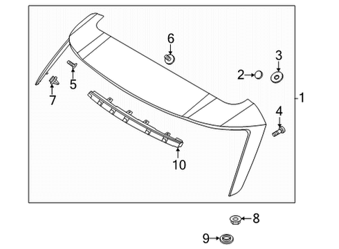 PAD-REAR SPOILER Diagram for 87256-G3000