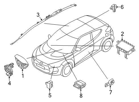 Module Assembly-Steering Wheel Air Bag Diagram for 56900-2V000-RY