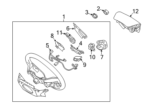 Switch Assembly-Steering Rh Diagram for 96700-4R200-RAS