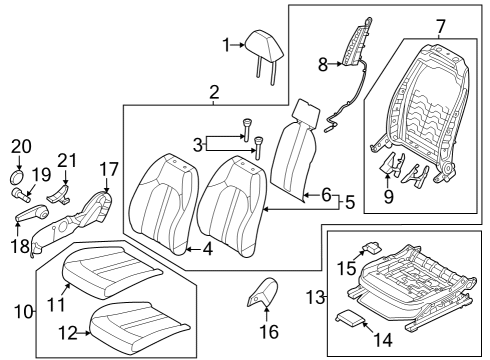 HEADREST ASSY-FRONT SEAT Diagram for 88700-L1510-VSX