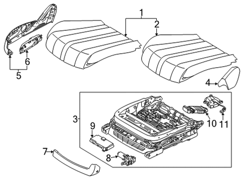 SWITCH ASSY-POWER FR SEAT RH Diagram for 88080-AR010-OWN