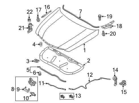 LIFTER-Hood, LH/RH Diagram for 81161-3S000--DS