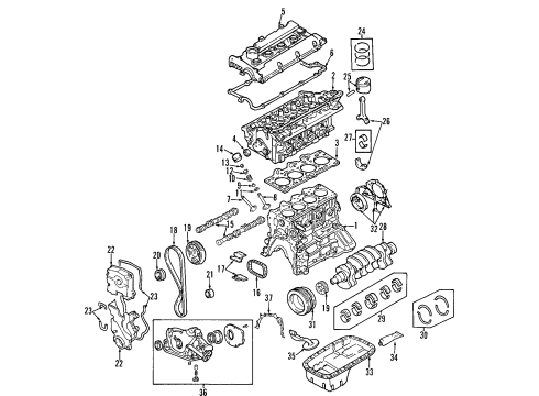 Block Assembly-Cylinder Diagram for 21100-26953