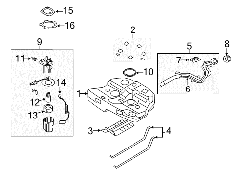 Pump Assembly-Fuel Diagram for 31111-3Q000