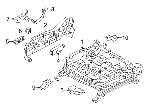 Knob-Power Track & Height Diagram for 88522-4Z020