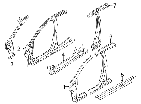 Pillar Assembly-Center Outer,RH Diagram for 71402-C2B00