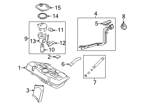 Tank Assembly-Fuel Diagram for 31150-1G500