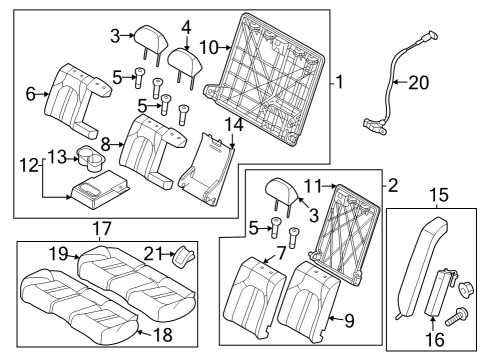 BACK ASSY-RR SEAT RH Diagram for 89400-L1580-VSX
