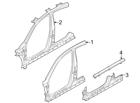 REINF ASSY-SIDE COMPLETE,LH Diagram for 71110-KL000