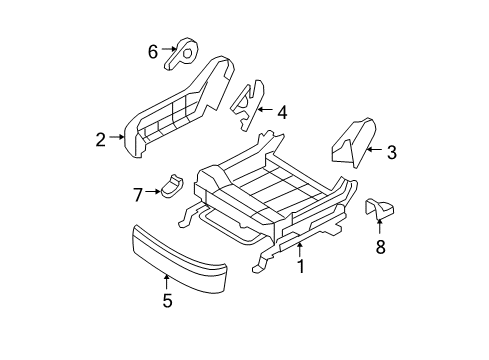 Shld Cover-Front Cushion Outer,RH Diagram for 88027-2B000-WK