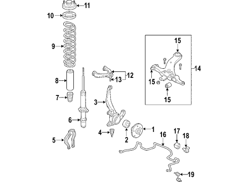 Strut Assembly Diagram for 54611-3L021