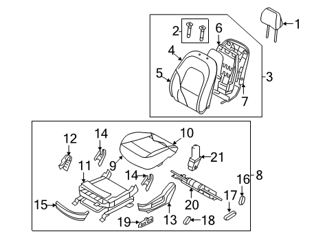 Cushion Assembly-Front Seat,Driver Diagram for 88105-3J601-WKK