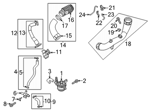 RESERVOIR & HOSE ASSY Diagram for 28292-2T010