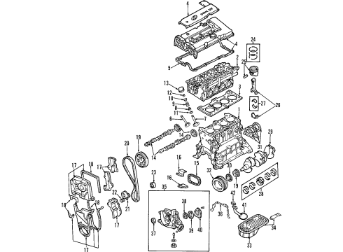 Cover-Rocker,Center Diagram for 22405-26710