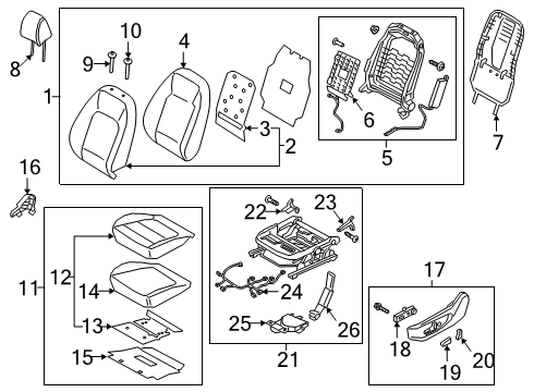 BACK ASSY-FR SEAT,LH Diagram for 88300-J9671-SVE