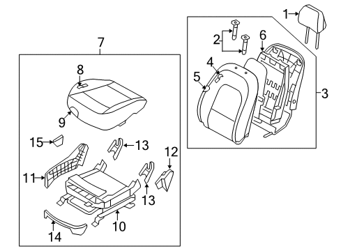 Cushion Assembly-Front Seat,Passenger Diagram for 88106-3J011-WKK