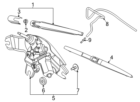 12" REAR WIPER BLADE RL2 Diagram for 00F09-AU012-RL2