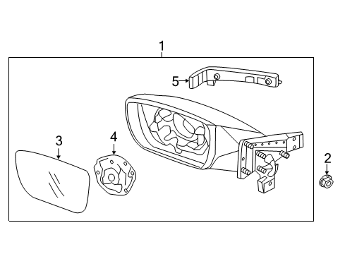 Actuator Assembly-Outside Mirror,RH Diagram for 87622-1M000