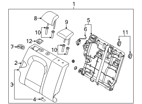 WEBBING GUIDE-RR SEAT BACK LH Diagram for 89397-K2000-UUG