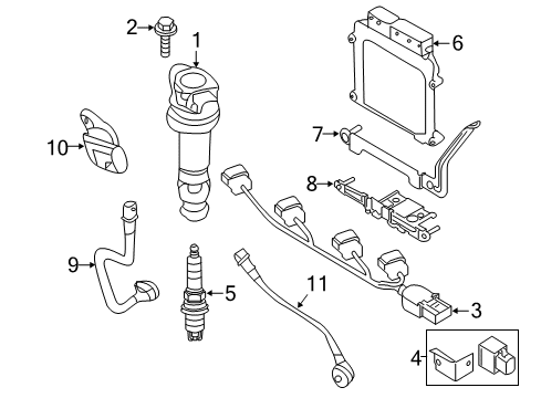 COIL ASSY-IGNITION Diagram for 27301-2B010