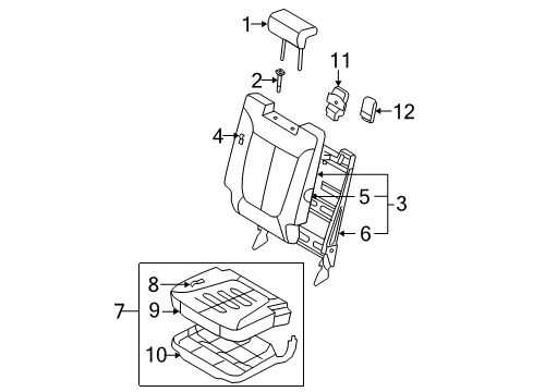 Cover G Assembly-3RD CHSU,RH Diagram for 89260-0W400-WKR