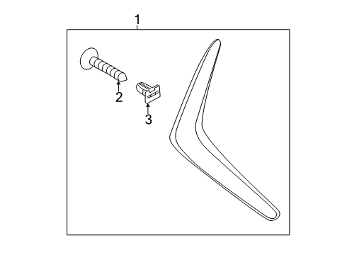 CLIP-W/LINE MOULDING MTG Diagram for 87715-G9000