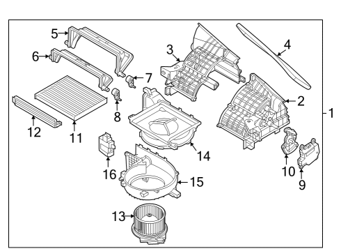 LEVER-VENT & DEFROSTER SHAFT Diagram for 97309-D1000
