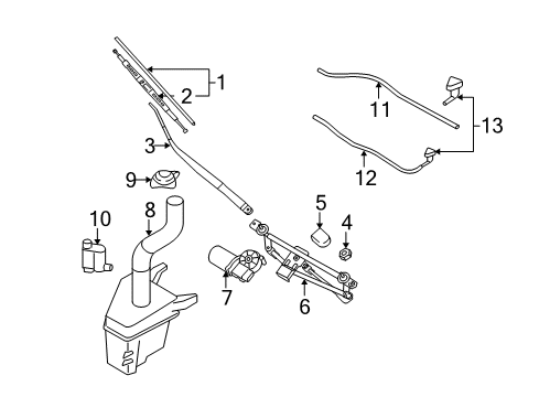 98630ZZ000 Genuine Hyundai / KIA NOZZLE ASSY-WASHER (NO.3