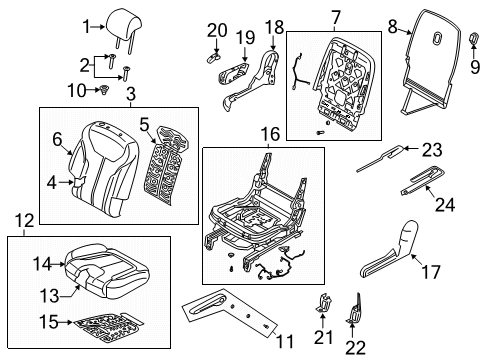 PAD ASSY-REAR SEAT BACK,LH Diagram for 89350-S8300