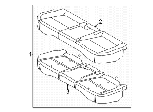 CUSHION ASSY-RR SEAT Diagram for 89100-AA200-CJP