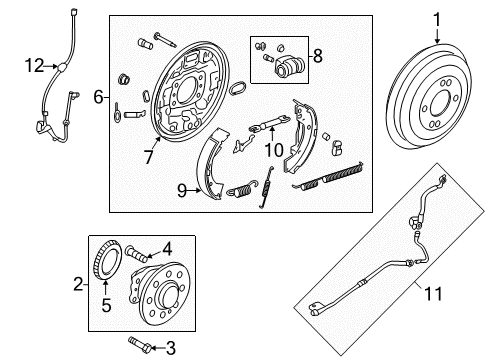 Cylinder Assembly-Wheel Diagram for 58330-0P000