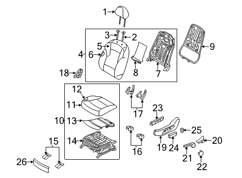 COVERING-FR SEAT BACK DRIVER Diagram for 88360-3Q311-YWF