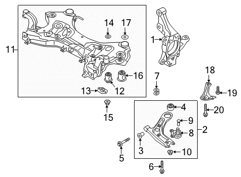 CROSSMEMBER COMPL Diagram for 62405-D3670
