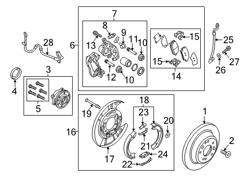 Tube-Hose To Rear Brake,LH Diagram for 58742-3N600